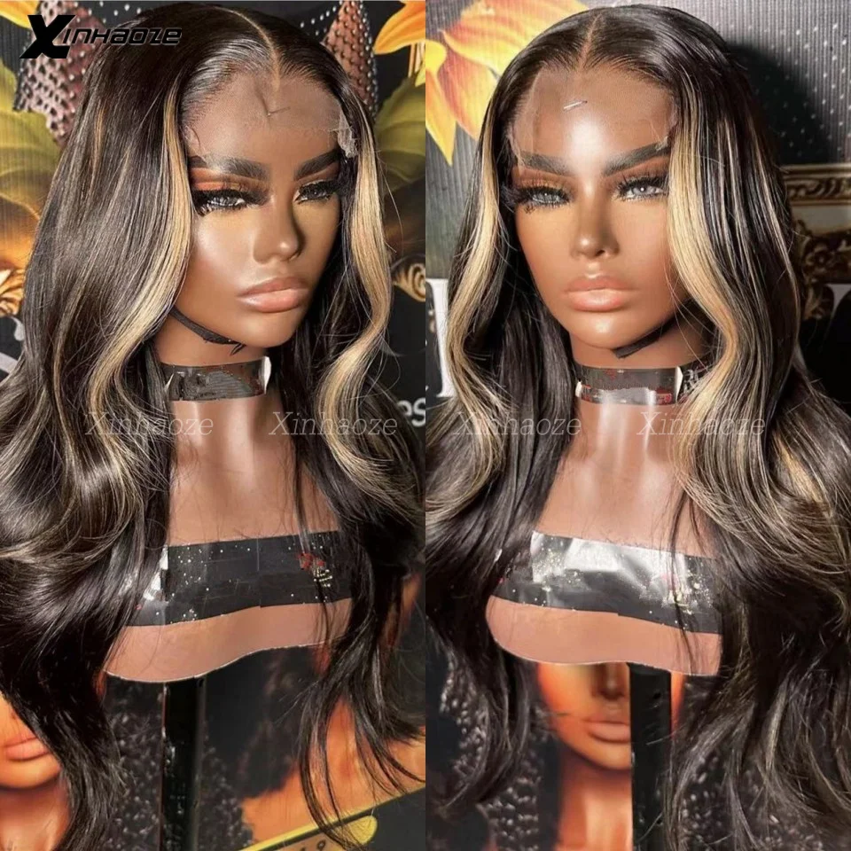 #1b/27 Black Blonde Highlight Balayaga Body Wavy 5x5 Silk Base Closure Wigs Pre Plucked 13x6/360 Lace Frontal Human Hair Wigs
#1b/27 Black Blonde Highlight Balayaga Body Wavy 5x5 Silk Base Closure Wigs Pre Plucked 13x6/360 Lace Frontal Human Hair Wigs
