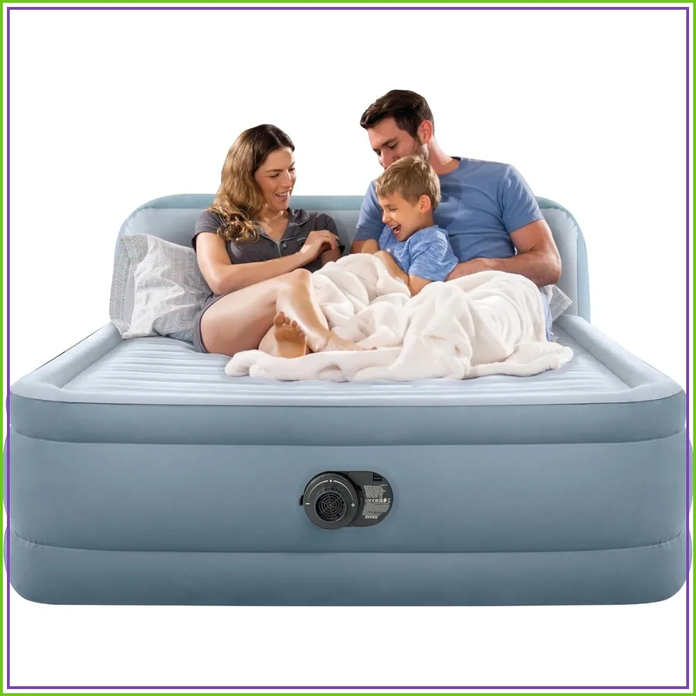 Queen Air Mattress with Built-in Pump, 18in Height, 600lb Capacity, Fiber-Tech Comfort
Queen Air Mattress with Built-in Pump, 18in Height, 600lb Capacity, Fiber-Tech Comfort