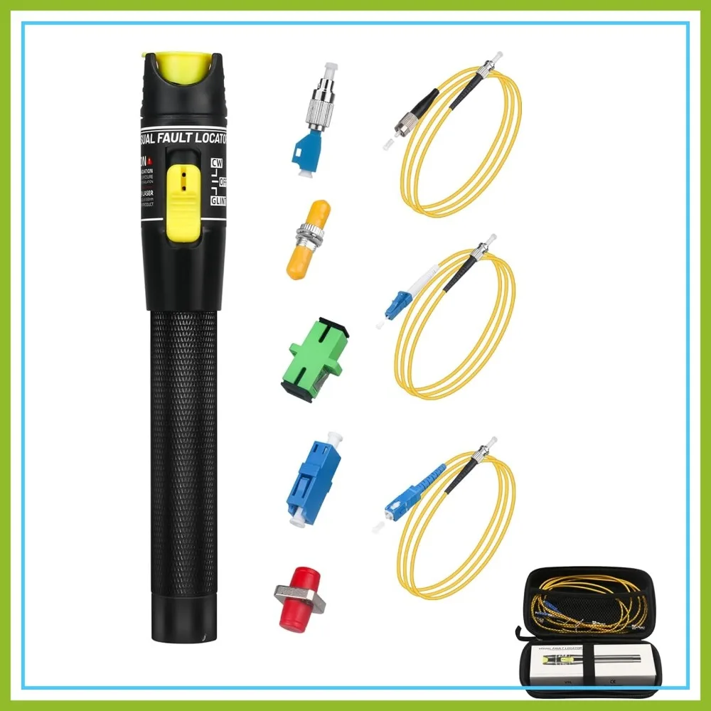 Fiber Optic Troubleshoot Kit: Visual Fault Locator & Adapters & Patch Cords, VFL-50
Fiber Optic Troubleshoot Kit: Visual Fault Locator & Adapters & Patch Cords, VFL-50