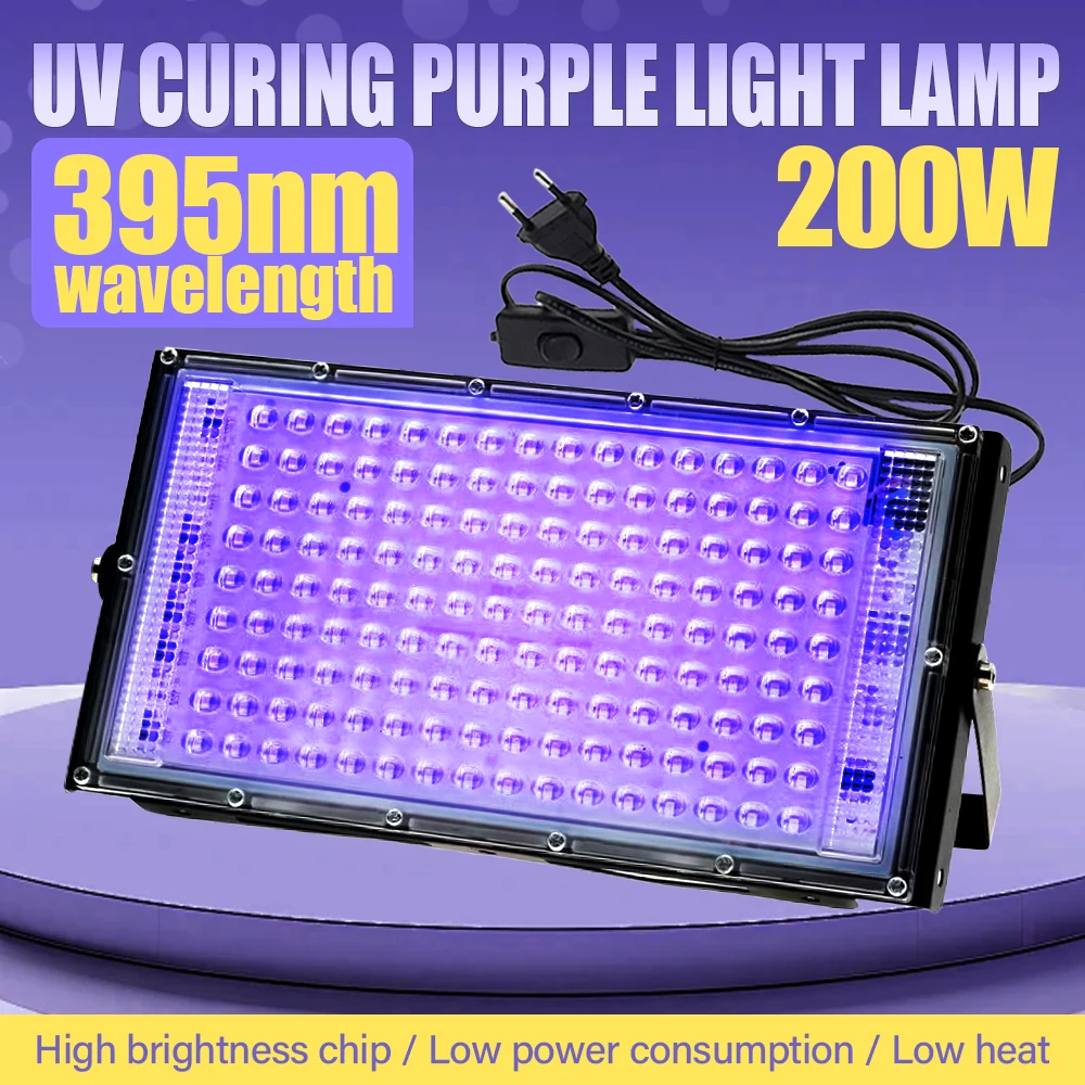 395nm 400nm Led UV Floodlight 220V Ultraviolet Stage Lamp 200W LED Stage Blacklight Waterproof Disco Party Stage Backlight
395nm 400nm Led UV Floodlight 220V Ultraviolet Stage Lamp 200W LED Stage Blacklight Waterproof Disco Party Stage Backlight