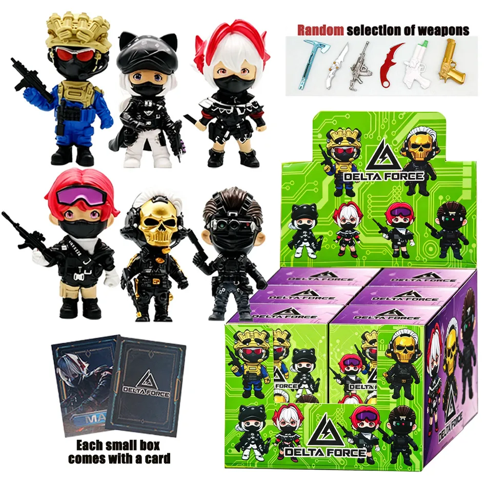 Delta Force Q Military Figure Blind Box Set, Tactical Soldier PVC Figurines with Random Weapons, Cool Chibi Army Characters,
Delta Force Q Military Figure Blind Box Set, Tactical Soldier PVC Figurines with Random Weapons, Cool Chibi Army Characters,