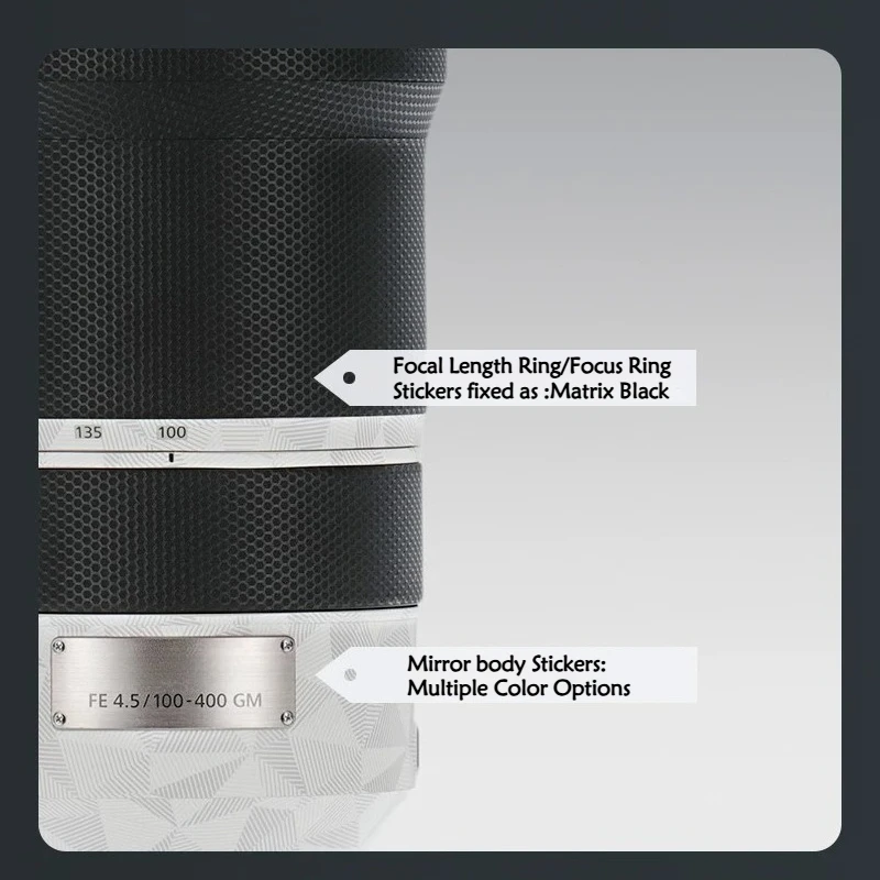For Sony FE 100-400mm F4.5 GM Lens Sticker Protective Film Wear Resistant Proof Cover fe100-400 f4.5G
For Sony FE 100-400mm F4.5 GM Lens Sticker Protective Film Wear Resistant Proof Cover fe100-400 f4.5G