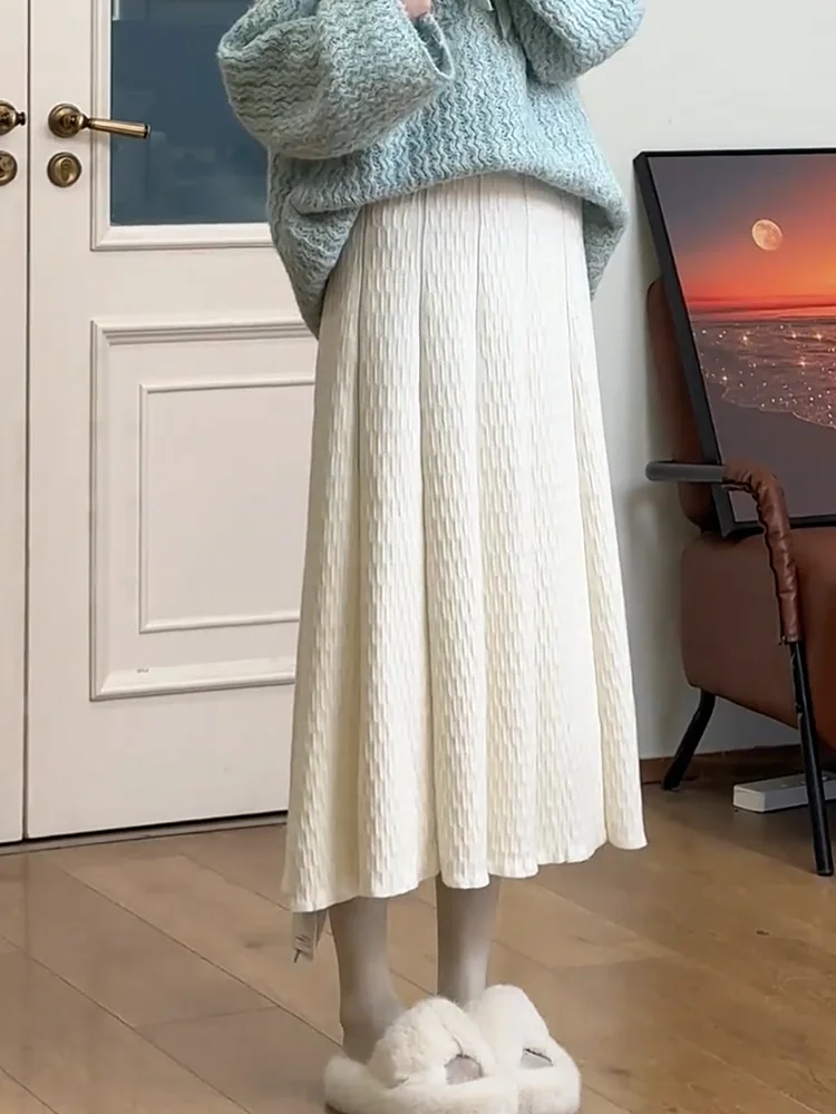 Ladies Mid-Length Knitted Skirt Loose Fit Versatile Autumn Winter New Style Sweet Style Half-length Skirt for plus Size Women
Ladies Mid-Length Knitted Skirt Loose Fit Versatile Autumn Winter New Style Sweet Style Half-length Skirt for plus Size Women