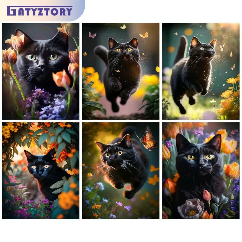 GATYZTORY Acrylic Paint By Numbers With Frame Black Cats Drawing By Numbers Paint Kit Home Decoration Canvas Painting Artwork
GATYZTORY Acrylic Paint By Numbers With Frame Black Cats Drawing By Numbers Paint Kit Home Decoration Canvas Painting Artwork