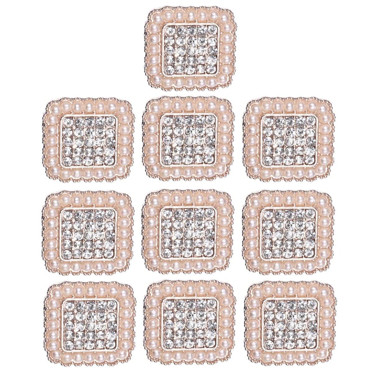 10Pcs Alloy Square Buttons Rhinestone Pearl Fastener DIY Clothes Buckles Clothing Accessories for Women (Pearl Edge)
10Pcs Alloy Square Buttons Rhinestone Pearl Fastener DIY Clothes Buckles Clothing Accessories for Women (Pearl Edge)