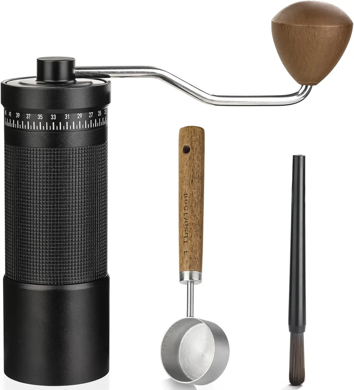 Manual Coffee Grinder with Stainless Steel Conical Burr, External Adjustable Grind Setting for Espresso (Black)
Manual Coffee Grinder with Stainless Steel Conical Burr, External Adjustable Grind Setting for Espresso (Black)