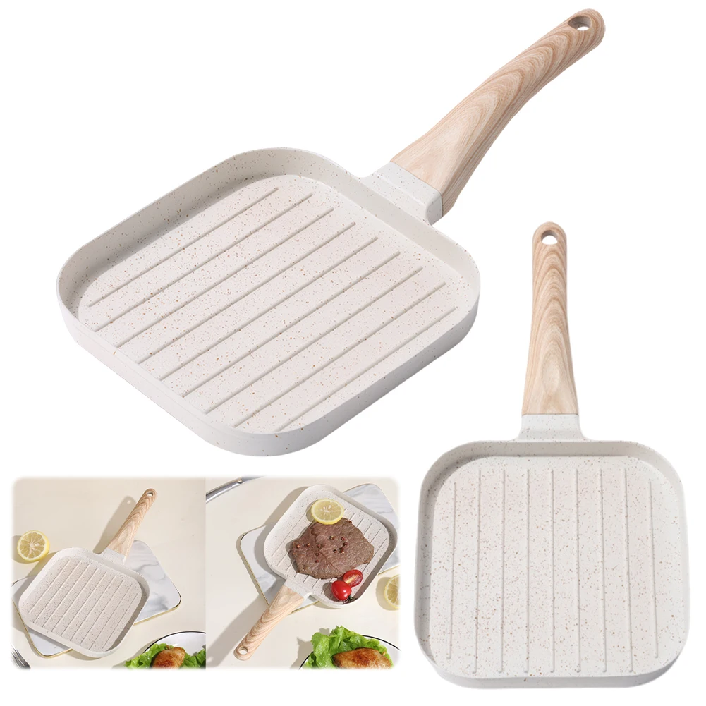 Nonstick Egg Grill Pan with Heat-Resistant Handle Square Frying Pan Grill Skillet for All Stoves(Gas/Electric/Induction)
Nonstick Egg Grill Pan with Heat-Resistant Handle Square Frying Pan Grill Skillet for All Stoves(Gas/Electric/Induction)