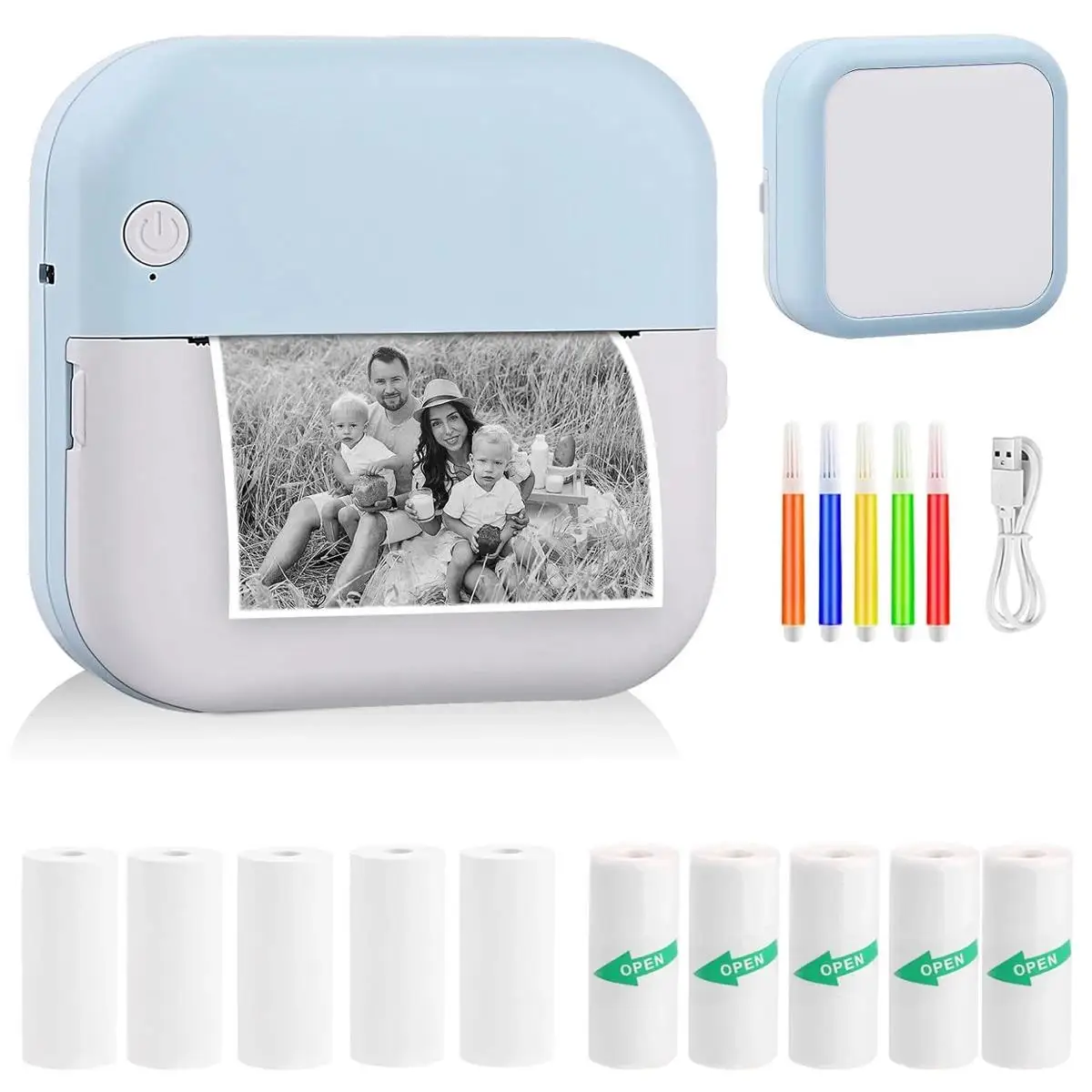 Mini Printer, Portable Thermal Photo Printer, Inkless Sticker Maker Machine for Notes, Photos, Stickers, Labels
Mini Printer, Portable Thermal Photo Printer, Inkless Sticker Maker Machine for Notes, Photos, Stickers, Labels