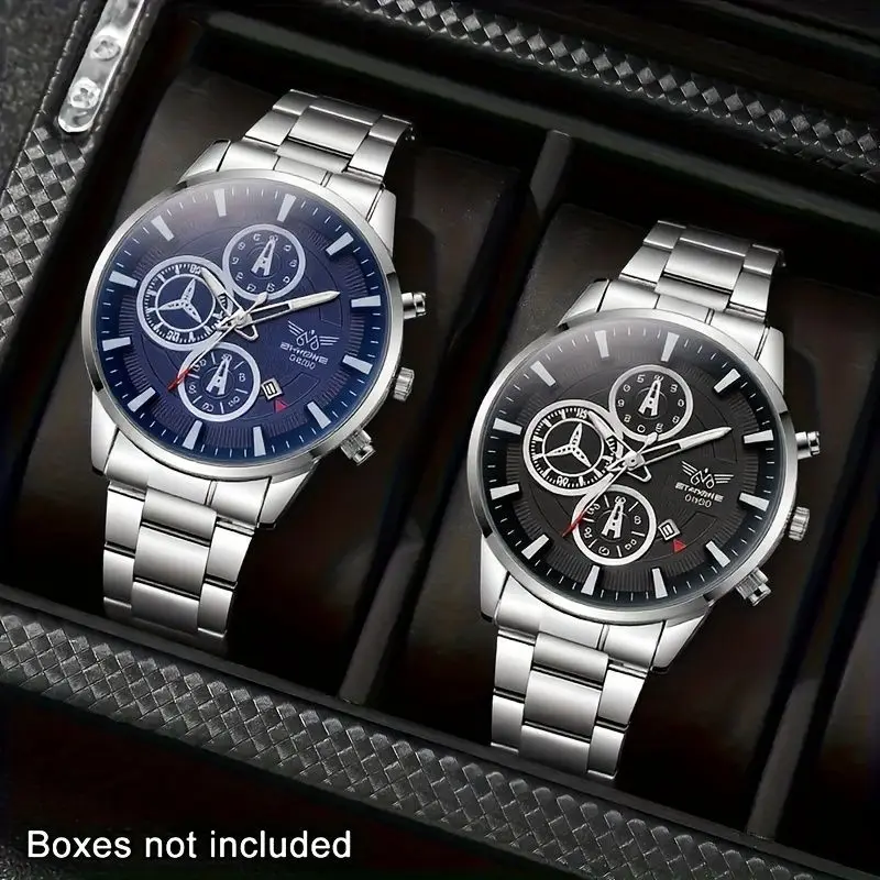 2pcs New Men's Trendy Business Round Quartz Watch Ideal for Valentine's Day EasterBirthday Christmas and as a Gift for Friends
2pcs New Men's Trendy Business Round Quartz Watch Ideal for Valentine's Day EasterBirthday Christmas and as a Gift for Friends