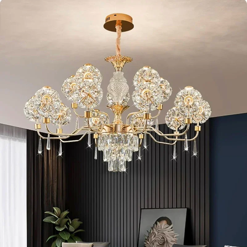 Modern Luxury Home Decoration Crystal Chandelier for Living Room Bedroom Villa Hall Pendant Lamp Indoor Lighting Hanging Fixture
Modern Luxury Home Decoration Crystal Chandelier for Living Room Bedroom Villa Hall Pendant Lamp Indoor Lighting Hanging Fixture