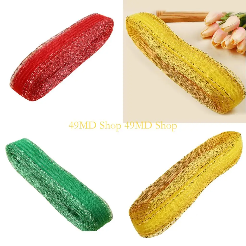 49MD Washable Metallic Thread Ribbon Silk Binding Clothing Embellishments Trimmings
49MD Washable Metallic Thread Ribbon Silk Binding Clothing Embellishments Trimmings