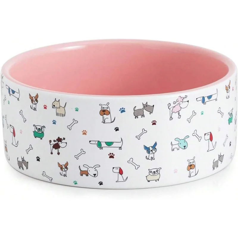 Cute Dog Bowl With Adorable Pattern Small Ceramic Pet And Water Bowl 16 Fl Oz.
Cute Dog Bowl With Adorable Pattern Small Ceramic Pet And Water Bowl 16 Fl Oz.