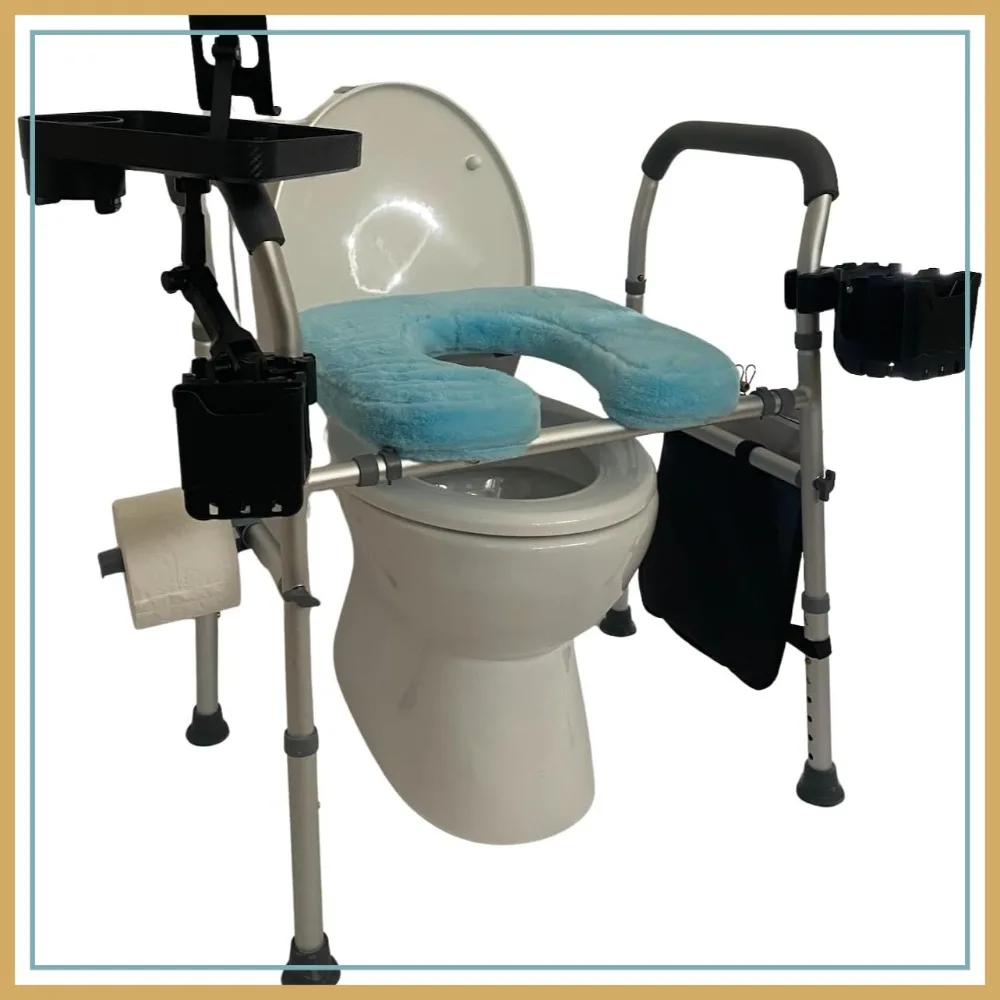 Adjustable Raised Toilet Seat with Handles, 500lb Capacity, Fits Standard & Elongated Toilets
Adjustable Raised Toilet Seat with Handles, 500lb Capacity, Fits Standard & Elongated Toilets