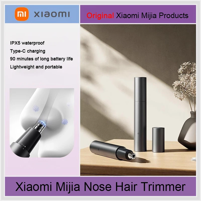 Оригинальный триммер для волос в носу Xiaomi MiJia IPX5, водонепроницаемый, аккумулятор 90 минут, компактный и портативный, мощная производительность
Оригинальный триммер для волос в носу Xiaomi MiJia IPX5, водонепроницаемый, аккумулятор 90 минут, компактный и портативный, мощная производительность
