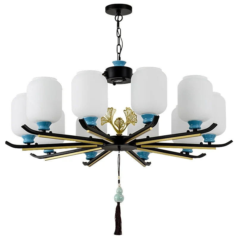 New Chinese style chandelier modern simple atmosphere high-end hall restaurant Chinese style living room bedroom lamps
New Chinese style chandelier modern simple atmosphere high-end hall restaurant Chinese style living room bedroom lamps