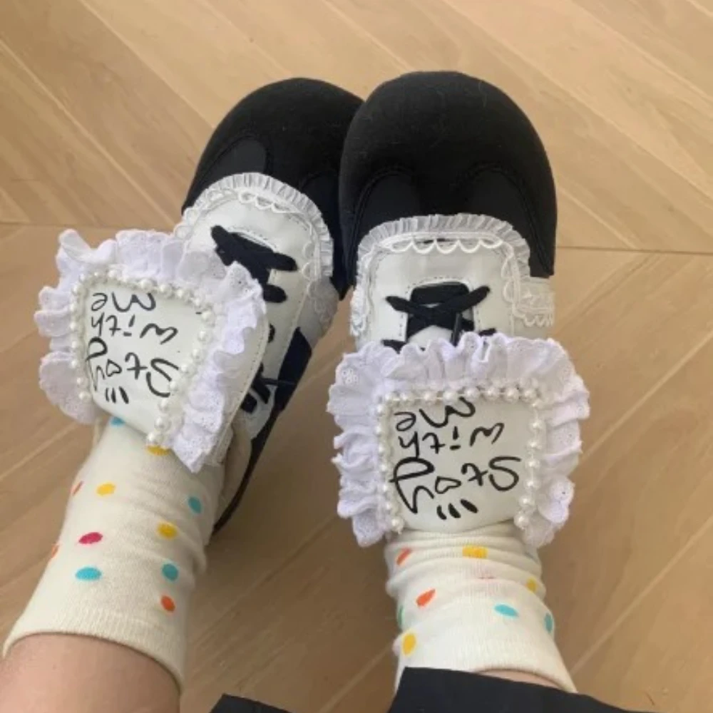 Cute Pink Lolita Shoes Bow Casual Platform Ballet Flats Sneakers Kawaii Breathable Mary Jane Cloth Shoes Japanese Original Girl
Cute Pink Lolita Shoes Bow Casual Platform Ballet Flats Sneakers Kawaii Breathable Mary Jane Cloth Shoes Japanese Original Girl