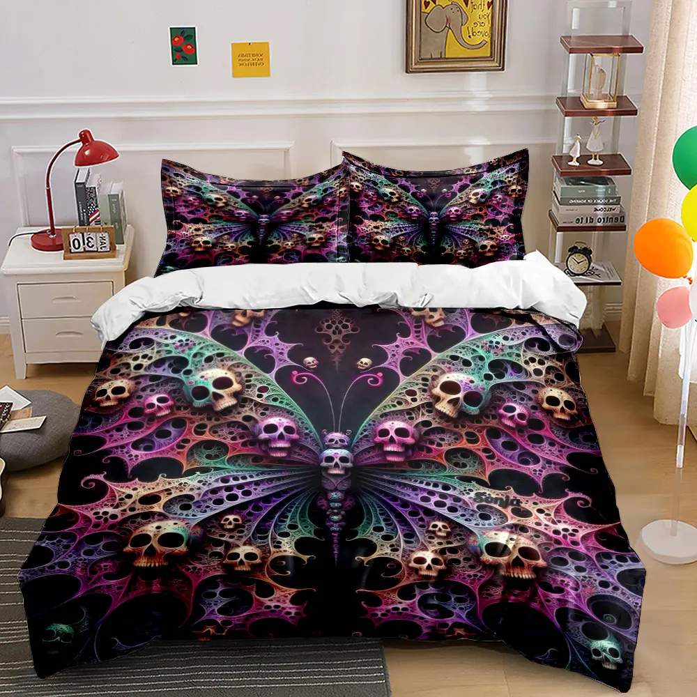 Butterfly Skull Art Decor Set Soft Comfortable Duvet Cover Bedding Set Included 1*Duvet Cover & 2*Pillowcases, gift
Butterfly Skull Art Decor Set Soft Comfortable Duvet Cover Bedding Set Included 1*Duvet Cover & 2*Pillowcases, gift