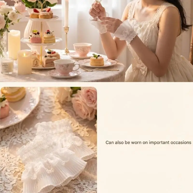 39BB Breathable Polyester Wirst Sleeves With Delicate Lace Hand Sleeves for Women
39BB Breathable Polyester Wirst Sleeves With Delicate Lace Hand Sleeves for Women
