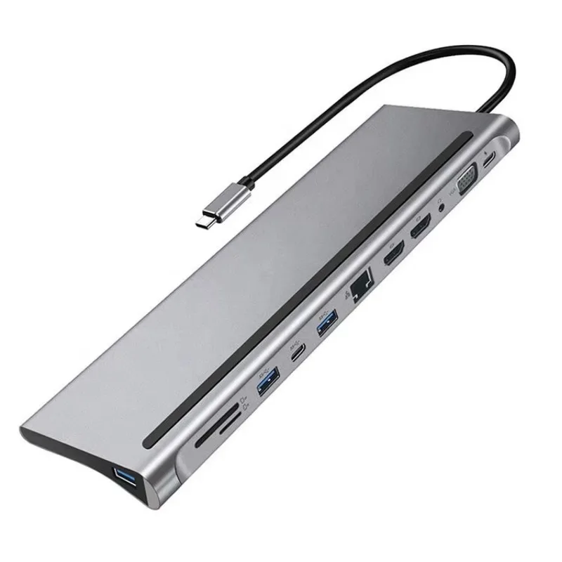 12 in 1 docking station type C high definition 4K USB hub laptop usb-c docking station
12 in 1 docking station type C high definition 4K USB hub laptop usb-c docking station