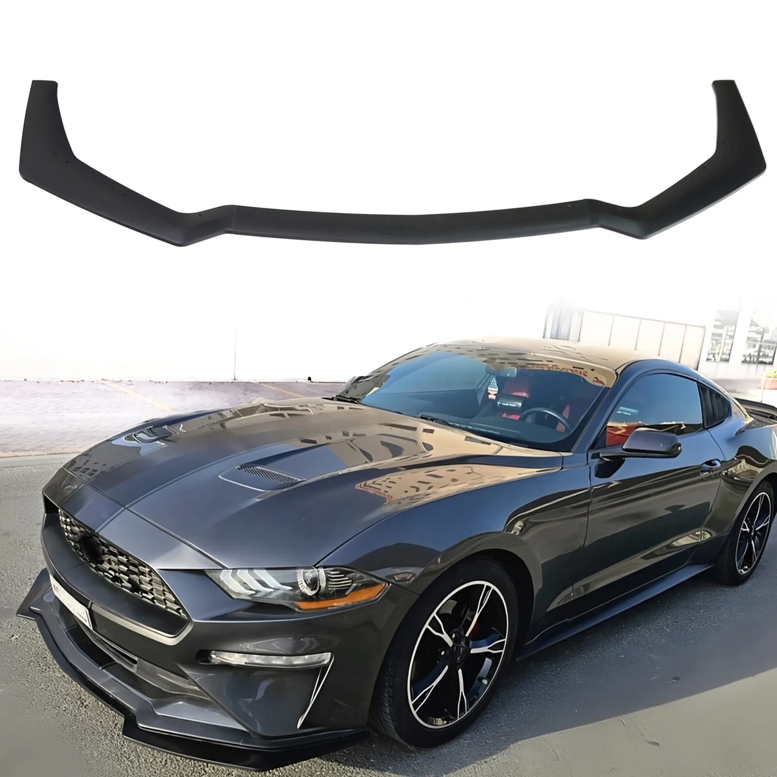 Matte Black Car Front Bumper Lip Spoiler Splitter For Ford Mustang GT 2018-2022
Matte Black Car Front Bumper Lip Spoiler Splitter For Ford Mustang GT 2018-2022
