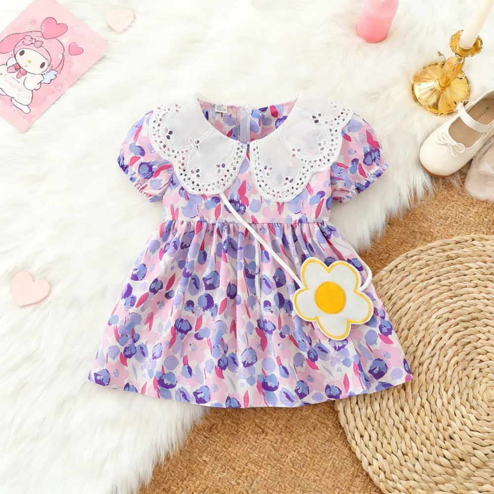Girls' Dress Summer Floral Collar Short-Sleeve Baby Girl Dress Cute Casual Baby Dress Baby Girl Clothes
Girls' Dress Summer Floral Collar Short-Sleeve Baby Girl Dress Cute Casual Baby Dress Baby Girl Clothes