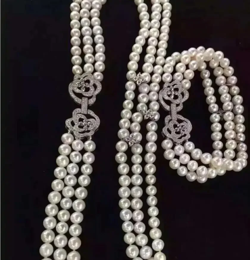 noble jewelry 8-9mm Freshwater white pearl necklace braceler set 925 silver
noble jewelry 8-9mm Freshwater white pearl necklace braceler set 925 silver