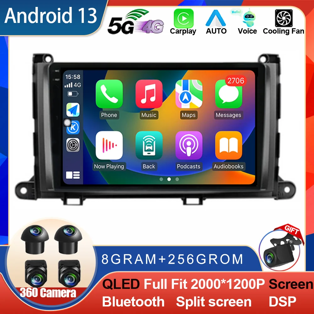 Автомобильный радиоприемник на Android 13 для Toyota Sienna XL30 2010 - 2014 9 дюймов 2K мультимедийный плеер с 4G Carplay и 2Din GPS-навигацией WIFI
Автомобильный радиоприемник на Android 13 для Toyota Sienna XL30 2010 - 2014 9 дюймов 2K мультимедийный плеер с 4G Carplay и 2Din GPS-навигацией WIFI