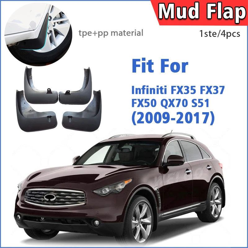 For Infiniti FX35 FX37 FX50 QX70 2009-2017 Mud Flap Guards Splash Mudguard Fender Mudflaps Car Accessories Front Rear 4pcs
For Infiniti FX35 FX37 FX50 QX70 2009-2017 Mud Flap Guards Splash Mudguard Fender Mudflaps Car Accessories Front Rear 4pcs