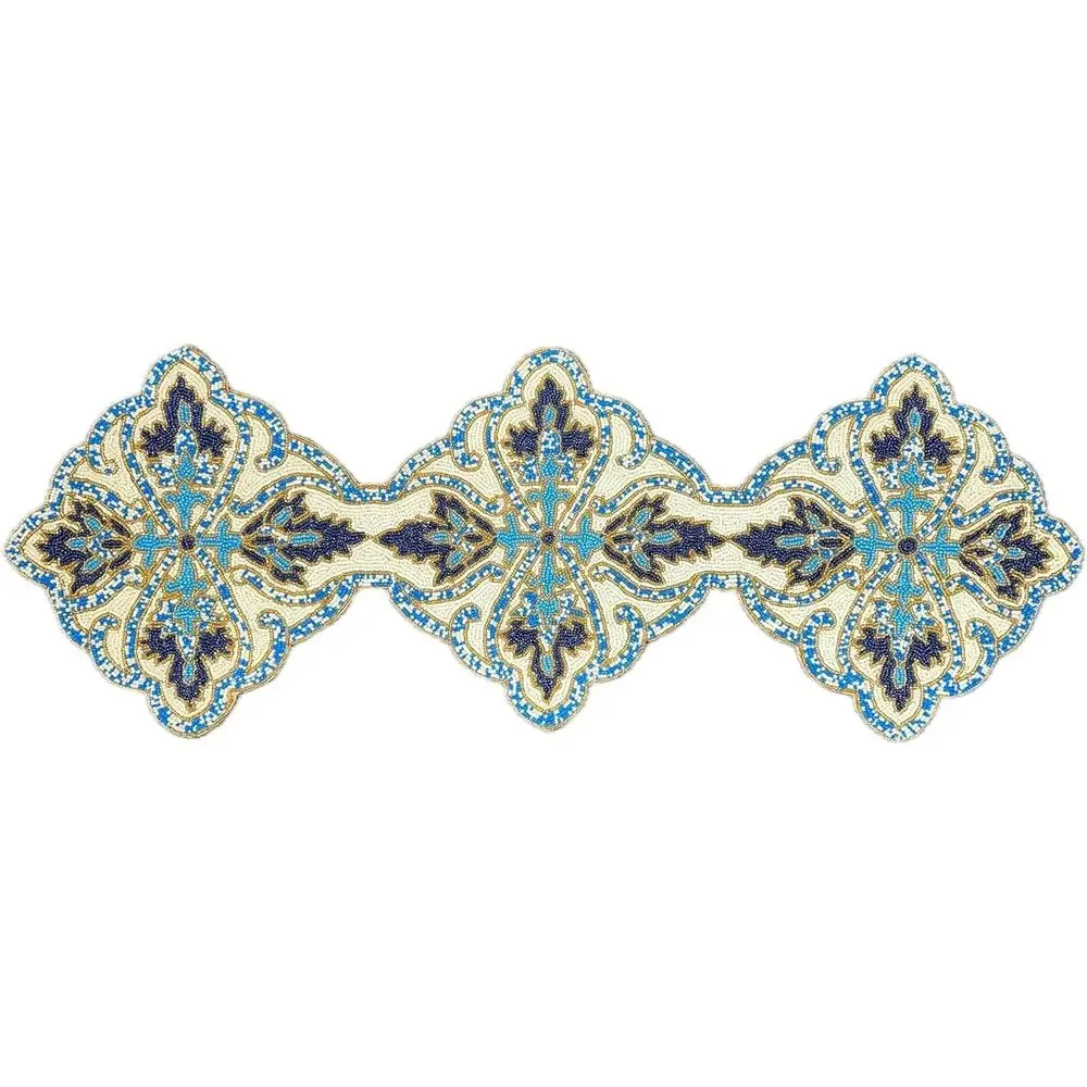 Blue & White Embroidered Table Runner - 54 x 13, Heat & Scratch Resistant Kitchen Decor
Blue & White Embroidered Table Runner - 54 x 13, Heat & Scratch Resistant Kitchen Decor
