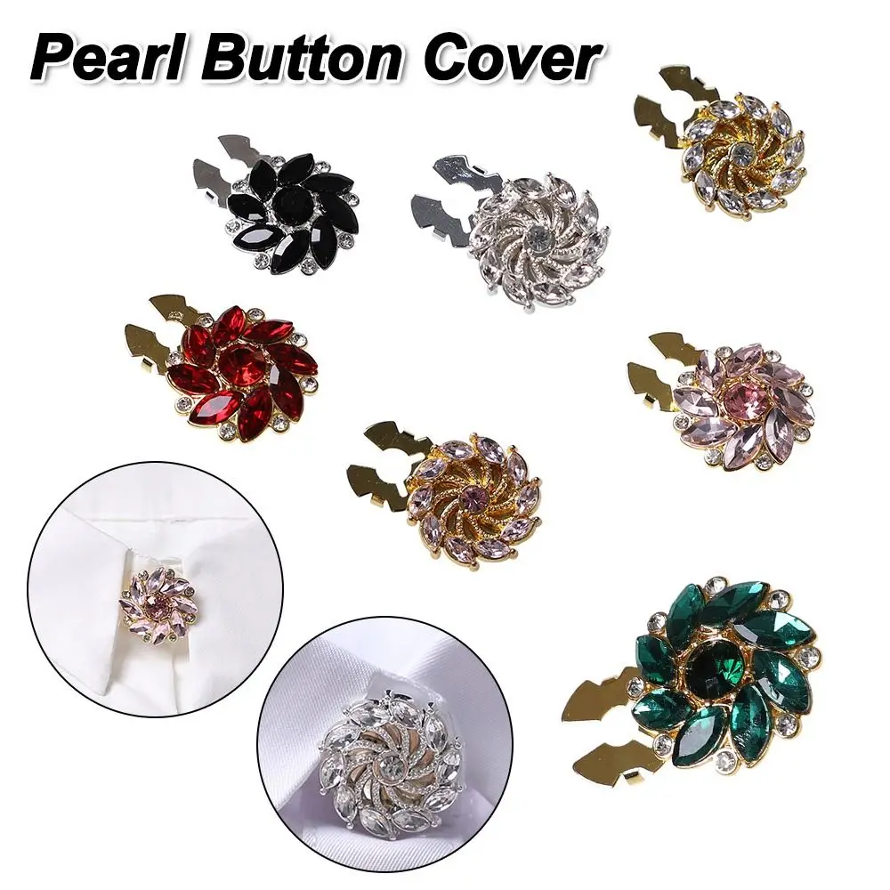 1PC DIY Sewing Pearl Flower Button Covers Alloy Golden Base Rhinestone Cufflinks Detachable Clip-On Handwoven Shirt Button Clip
1PC DIY Sewing Pearl Flower Button Covers Alloy Golden Base Rhinestone Cufflinks Detachable Clip-On Handwoven Shirt Button Clip