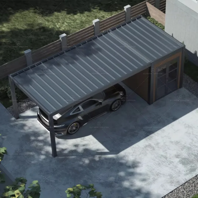 Factory Customized Outdoor Windproof Rot-Resistant Aluminum Pergola Carport with Storage Shed Premium Carport Canopies & Garages
Factory Customized Outdoor Windproof Rot-Resistant Aluminum Pergola Carport with Storage Shed Premium Carport Canopies & Garages