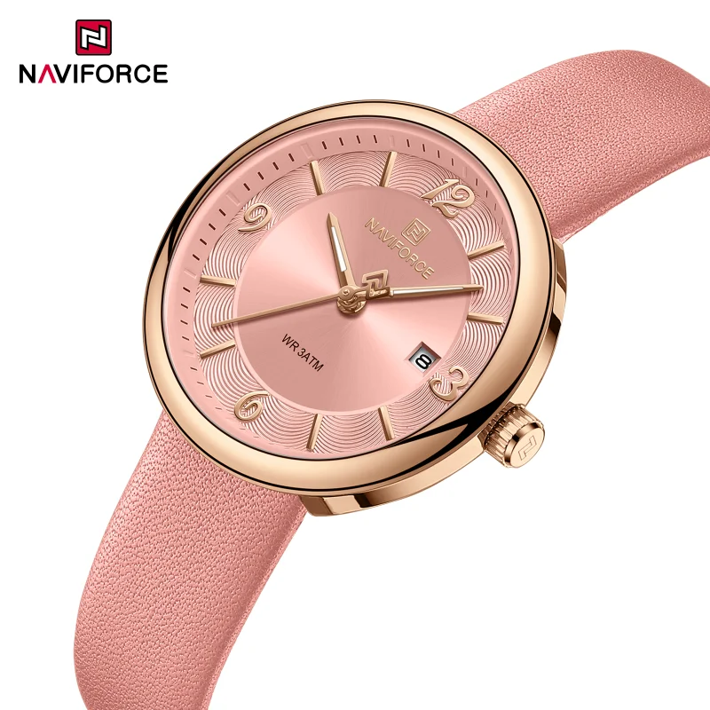 NAVIFORCE Ladies Minimalist Dress Watch Luminous Pointer PU Leather Band 30M Waterproof Elegant Daily Wristwatch For Women
NAVIFORCE Ladies Minimalist Dress Watch Luminous Pointer PU Leather Band 30M Waterproof Elegant Daily Wristwatch For Women