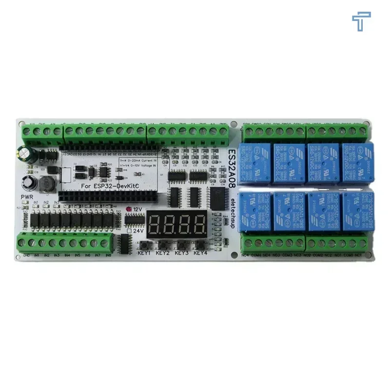 Original brand new!ES32A08 DC12V 24V 8AI-8DI-8DO ESP-WROOM-32 ESP32 Expansion Board RS485 4-20MA 0-5V 0-10V Analog Collection Wi
Original brand new!ES32A08 DC12V 24V 8AI-8DI-8DO ESP-WROOM-32 ESP32 Expansion Board RS485 4-20MA 0-5V 0-10V Analog Collection Wi