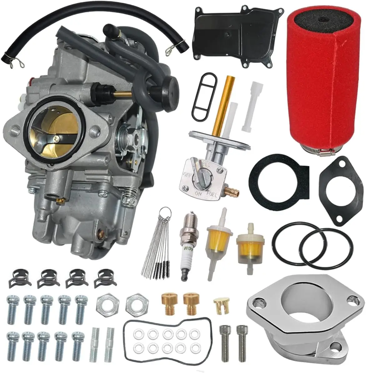 Carburetor Fit for Yamaha 1987-1990 & 1992-1995 Moto-4 350/1987-2004 Warrior 350/1987-1998 Big Bear 350/1996-1998 Kodiak 400/199
Carburetor Fit for Yamaha 1987-1990 & 1992-1995 Moto-4 350/1987-2004 Warrior 350/1987-1998 Big Bear 350/1996-1998 Kodiak 400/199