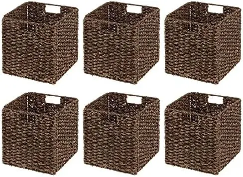 Seagrass Woven Cube Basket Organizer with Handles - Storage for Bedroom, Office, Living Room, Bathroom, Perfect for Cubby Storag
Seagrass Woven Cube Basket Organizer with Handles - Storage for Bedroom, Office, Living Room, Bathroom, Perfect for Cubby Storag