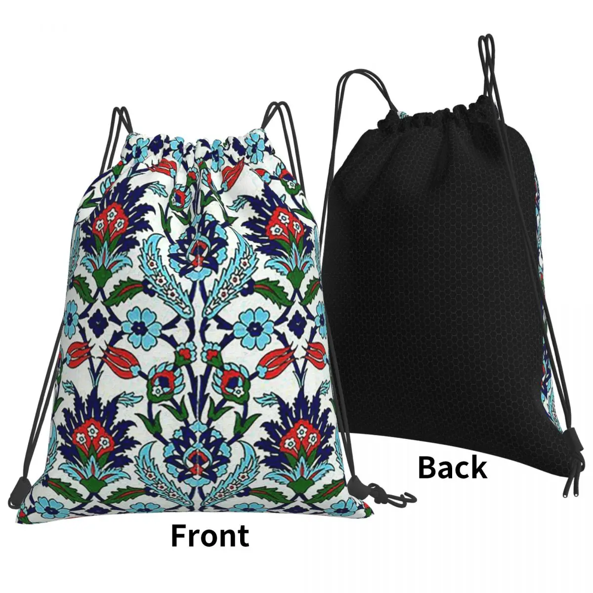 Turkish Iznik Floral Backpacks Multi-function Drawstring Bags Sundries Bag Book Bags for Man Woman Students
Turkish Iznik Floral Backpacks Multi-function Drawstring Bags Sundries Bag Book Bags for Man Woman Students