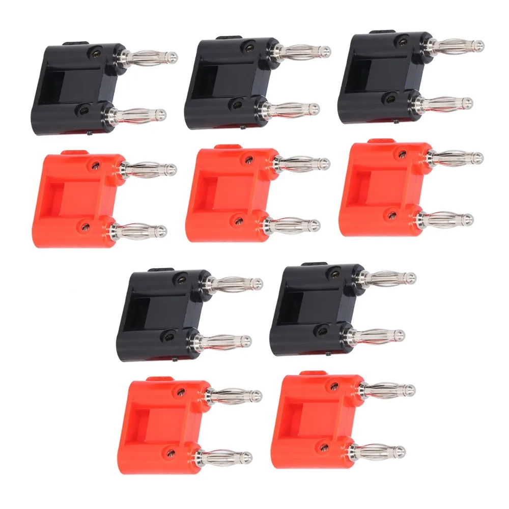 Комплект из 5 штук: 4-мм двойные банановые разъемы 32А 1000В, медные, из АБС-пластика, черные+красные, без пайки, для акустических кабелей
Комплект из 5 штук: 4-мм двойные банановые разъемы 32А 1000В, медные, из АБС-пластика, черные+красные, без пайки, для акустических кабелей