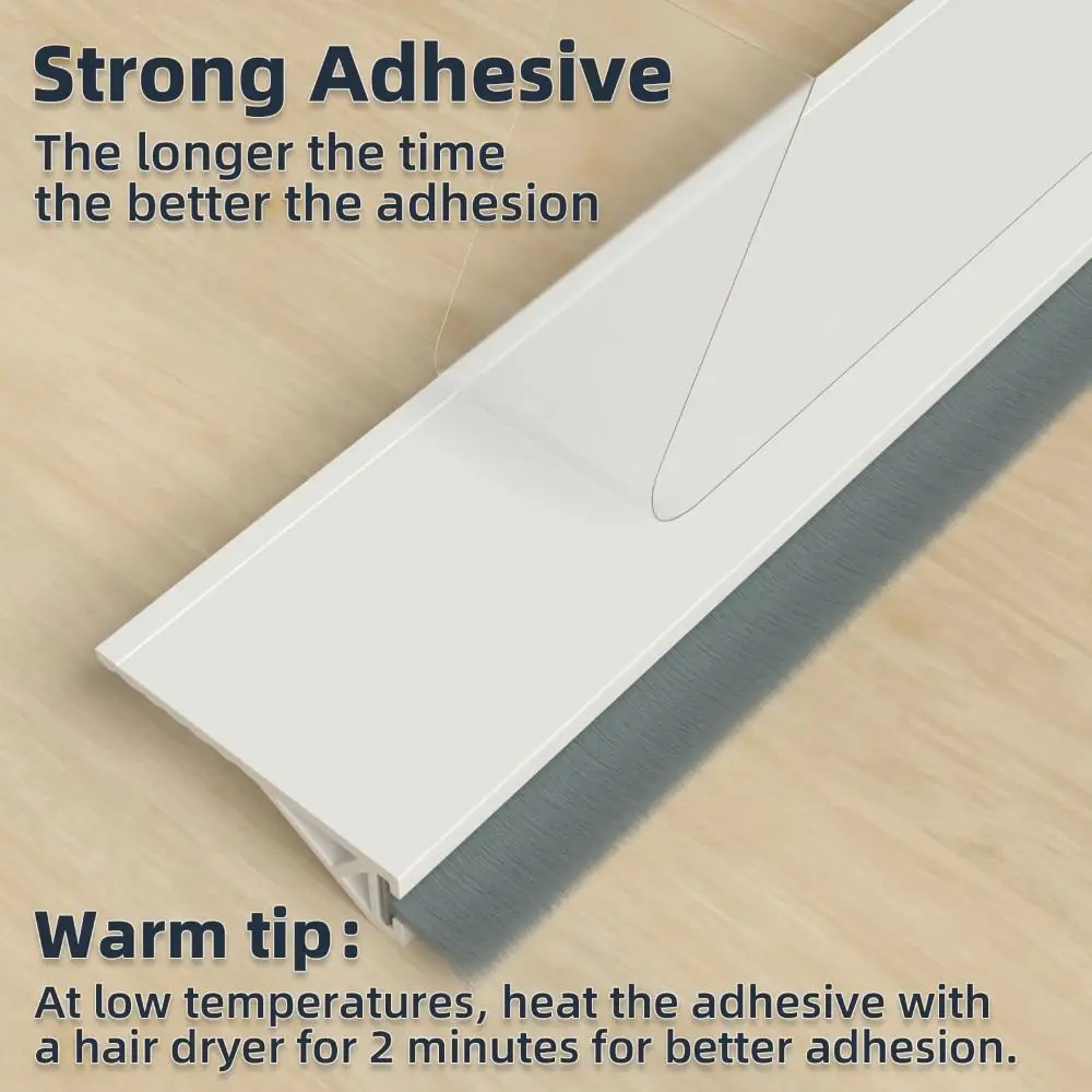 39" Length Door Seal Strip Brush Design Silicone Material Door Sweep Strong Adhesive Self Adhesive Door Draft Stopper
39" Length Door Seal Strip Brush Design Silicone Material Door Sweep Strong Adhesive Self Adhesive Door Draft Stopper