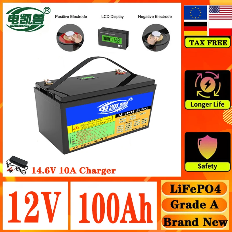 Безопасный аккумулятор LiFePO4 12 В, 100 Ач, 100 Ач ~ 320 Ач, 12,8 В, 25,6 В, подходит для внедорожных автофургонов, внедорожных кораблей, солнечной энергии
Безопасный аккумулятор LiFePO4 12 В, 100 Ач, 100 Ач ~ 320 Ач, 12,8 В, 25,6 В, подходит для внедорожных автофургонов, внедорожных кораблей, солнечной энергии
