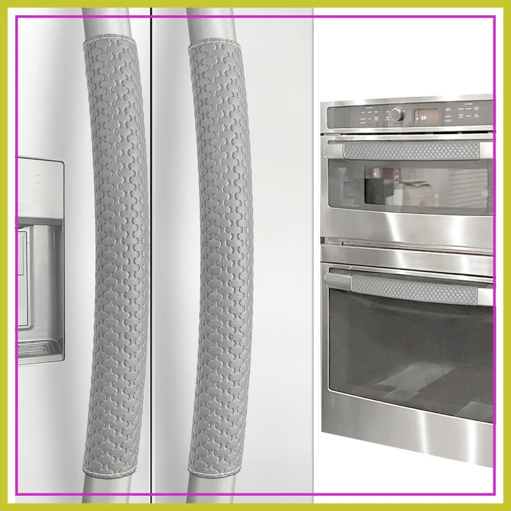 Refrigerator Door Handle Covers, Set of 4, Non-Slip Fridge Handle Protectors, Keep Kitchen Clean, Gray
Refrigerator Door Handle Covers, Set of 4, Non-Slip Fridge Handle Protectors, Keep Kitchen Clean, Gray