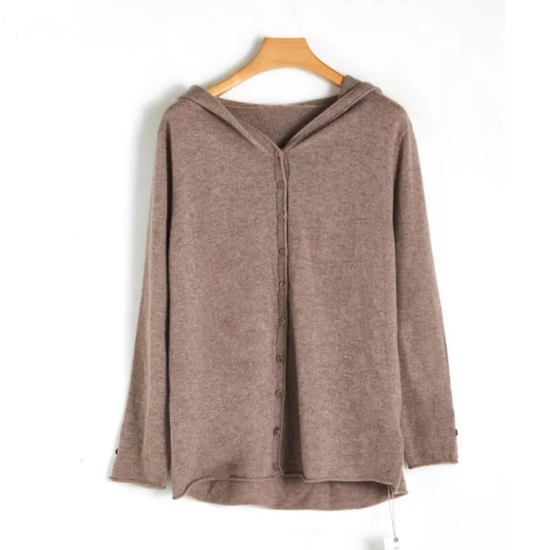 23 new knitted hooded single-breasted cardigan worsted wool high-end trendy women's sweater in autumn and winter
23 new knitted hooded single-breasted cardigan worsted wool high-end trendy women's sweater in autumn and winter