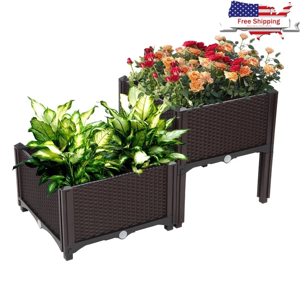 Raised Garden Bed Kit Plastic Planter Box Set Free Splicing Lightweight Durable Indoor Outdoor Use Perfect Gardens Patios
Raised Garden Bed Kit Plastic Planter Box Set Free Splicing Lightweight Durable Indoor Outdoor Use Perfect Gardens Patios