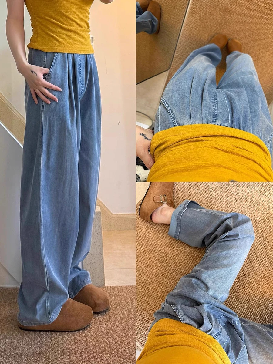 Джинсы больших размеров из лайоцелла, синие, летние, тонкие, широкие, прямого кроя, свободные, стройнящие, из ледяного шелка, с высокой талией, повседневные, с высокой талией...
Джинсы больших размеров из лайоцелла, синие, летние, тонкие, широкие, прямого кроя, свободные, стройнящие, из ледяного шелка, с высокой талией, повседневные, с высокой талией...