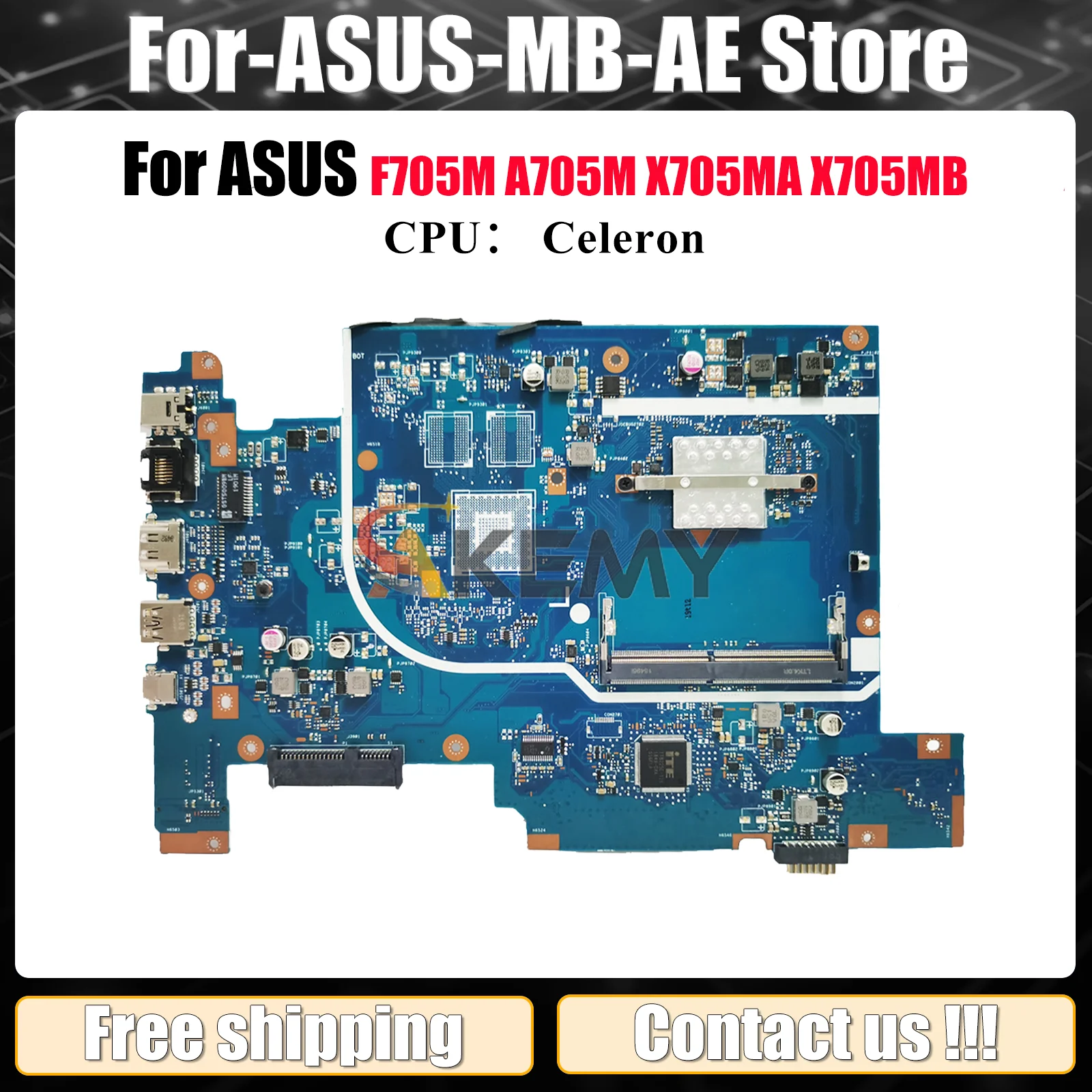 Материнская плата для ноутбука X705MA ASUS VivoBook X705M A705M F705M X705MA X705MB с процессором Celeron, 100% тестирование, ОК, быстрая доставка
Материнская плата для ноутбука X705MA ASUS VivoBook X705M A705M F705M X705MA X705MB с процессором Celeron, 100% тестирование, ОК, быстрая доставка