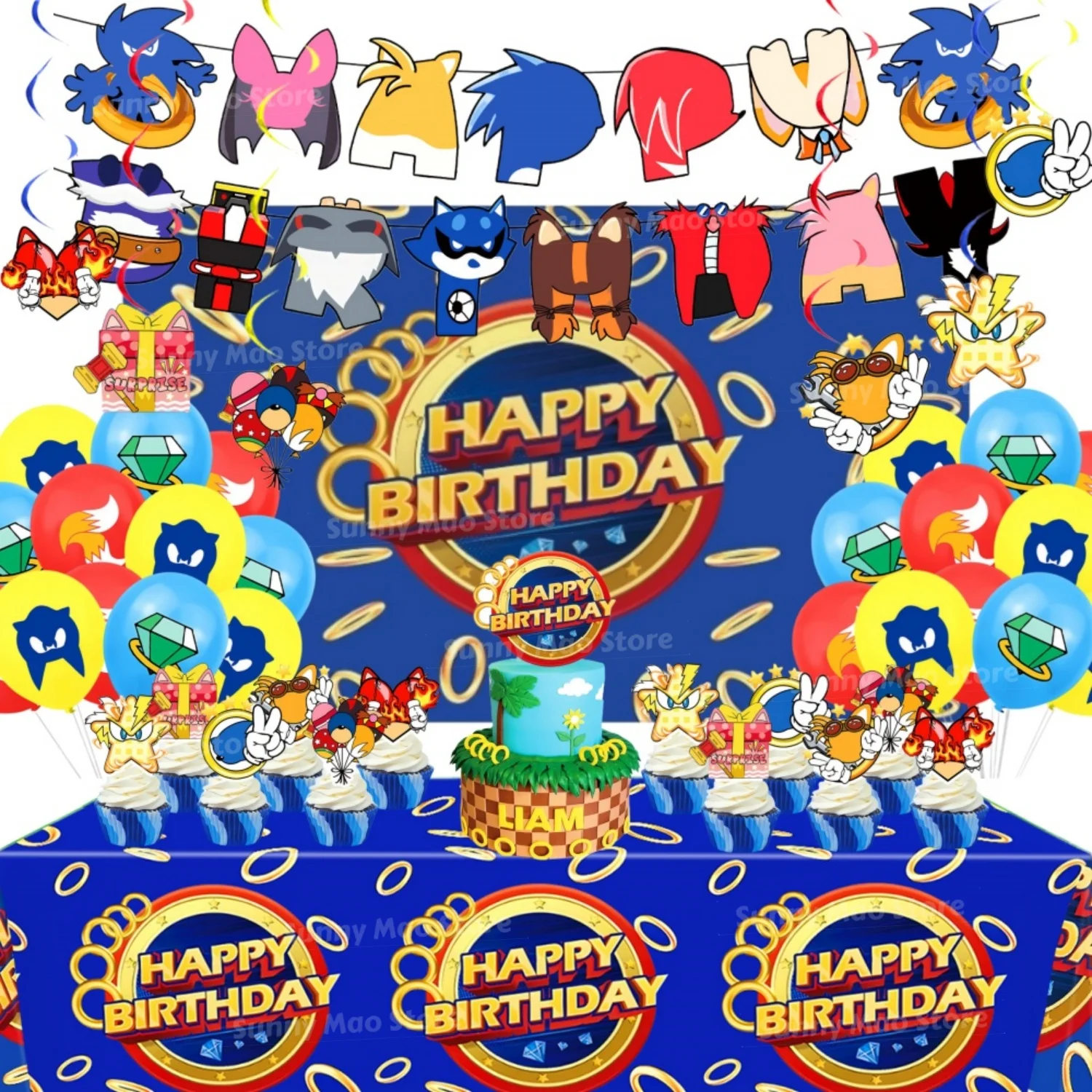 66Pcs Kids Anime Birthday Party Supplies Cartoon Game Theme Balloon Banner Cake Topper Backdrop Tablecloth Festival Gift Set
66Pcs Kids Anime Birthday Party Supplies Cartoon Game Theme Balloon Banner Cake Topper Backdrop Tablecloth Festival Gift Set