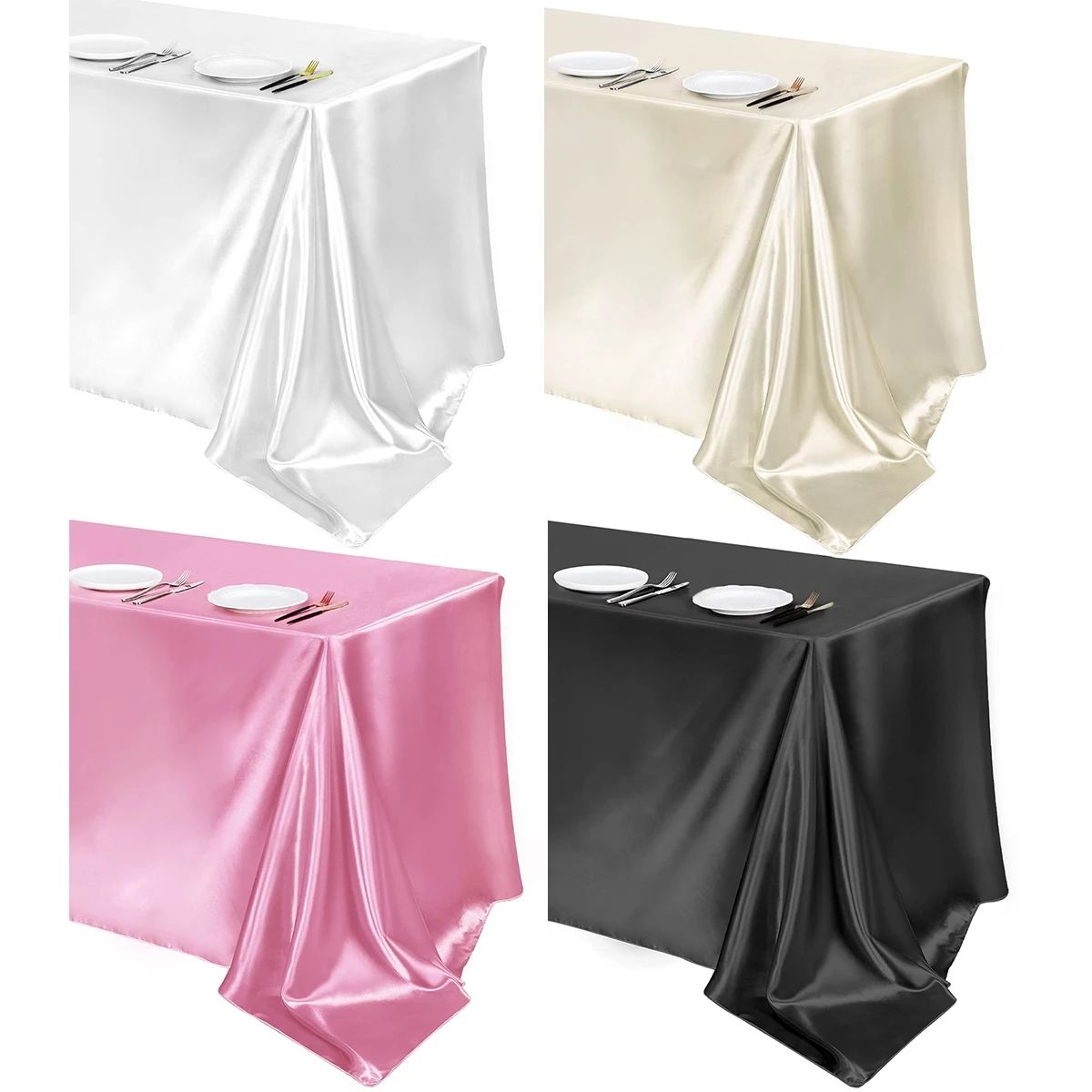 Solid Color Satin Rectangle Tablecloth Wedding Party Decorations Kitchen Dining Table Covers Baby Shower Birthday Party Supplies
Solid Color Satin Rectangle Tablecloth Wedding Party Decorations Kitchen Dining Table Covers Baby Shower Birthday Party Supplies