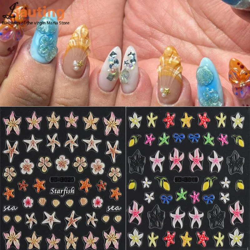 1 Sheet 3D Starfish Ocean Nail Art Sticker Summer Seashell Nail Decals Decoration Embossed Nail Art Supplies Manicure Decoration
1 Sheet 3D Starfish Ocean Nail Art Sticker Summer Seashell Nail Decals Decoration Embossed Nail Art Supplies Manicure Decoration