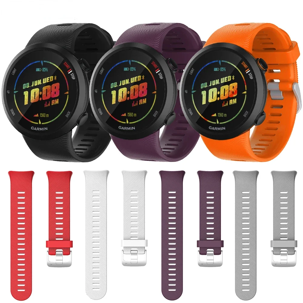 Colorful Soft Silicone Watch Strap For Garmin Forerunner 45/45S Swim 2 Smart Watch Replacement Sport Wristband With Tool
Colorful Soft Silicone Watch Strap For Garmin Forerunner 45/45S Swim 2 Smart Watch Replacement Sport Wristband With Tool
