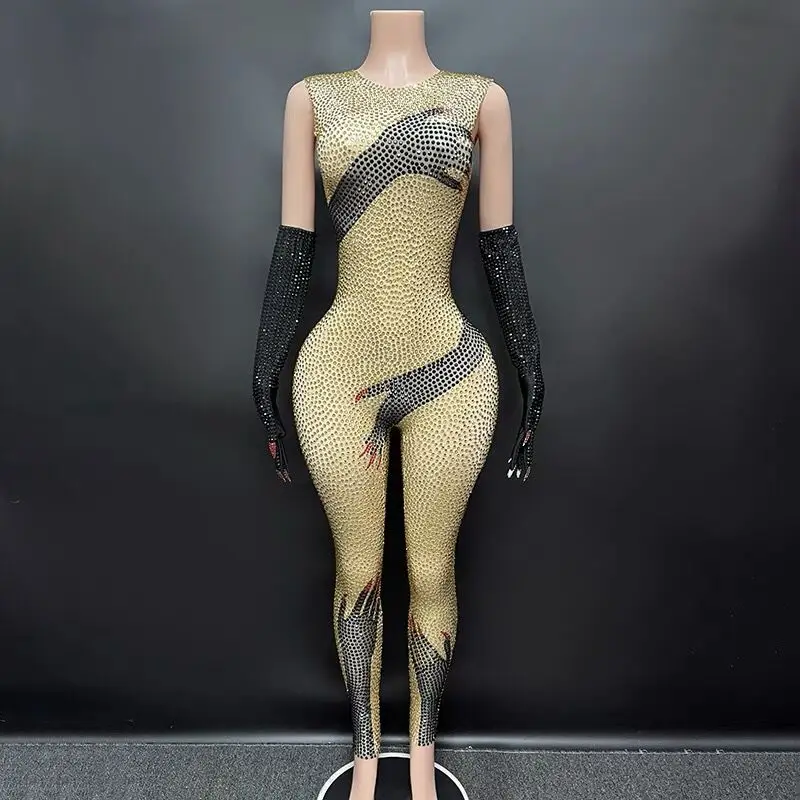 Golden Luxury Diamonds Black Hand Sexy Sheath Jumpsuit Evening Party Performance Costume Bar Nightclub Singer Dancer Stage Wear
Golden Luxury Diamonds Black Hand Sexy Sheath Jumpsuit Evening Party Performance Costume Bar Nightclub Singer Dancer Stage Wear