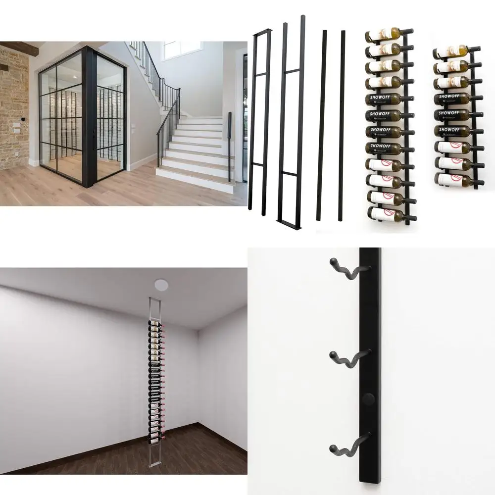 W Series One-Sided loating Wine Rack Kit (21 Bottles, Satin Black) Stylish ern Wine Storage with Label orward Design
W Series One-Sided loating Wine Rack Kit (21 Bottles, Satin Black) Stylish ern Wine Storage with Label orward Design